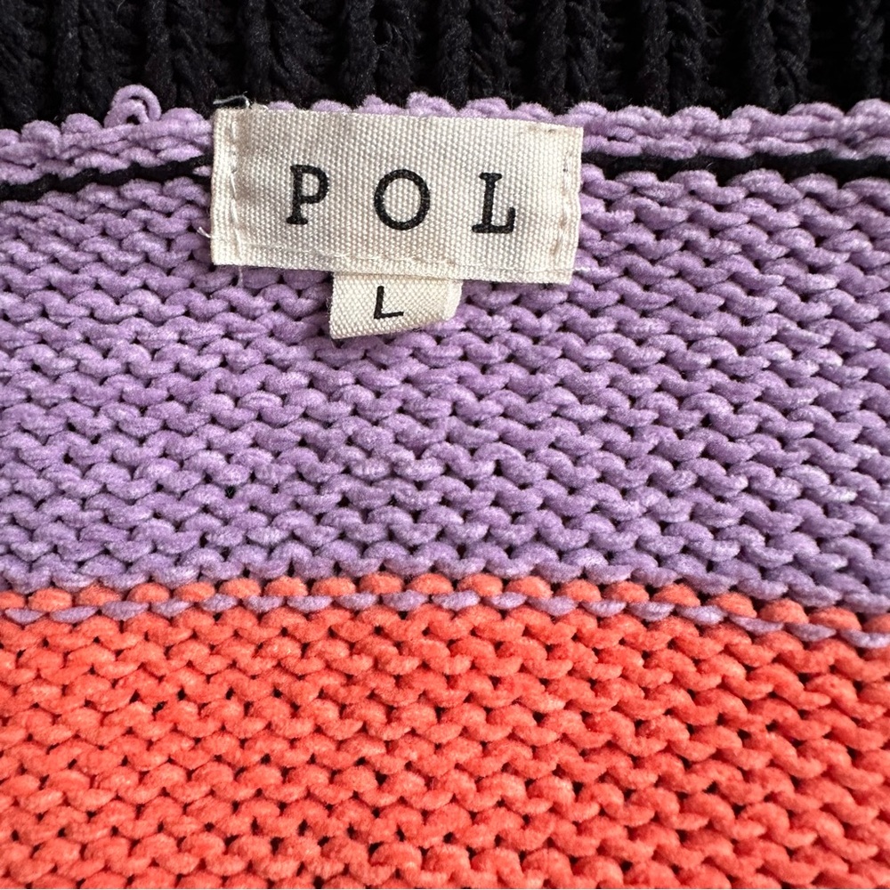 POL Oversized Granny Patchwork Chunky Cardigan Sw… - image 5